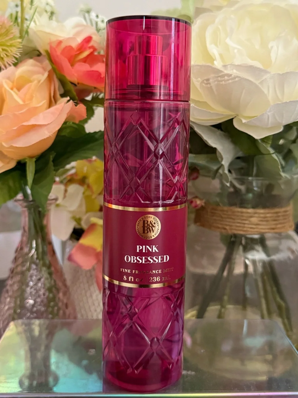 🆕🪷 BATH & BODY WORKS “PINK OBSESSED” FINE FRAGRANCE MIST. BRAND NEW! FULL SIZE.